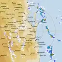 Live Brisbane Weather Radar - 128km - Rain Rate