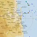 Live Brisbane Weather Radar - 128km - Rain Rate