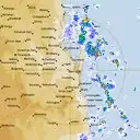 Live Brisbane Weather Radar - 128km - Rain Rate