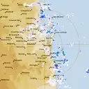 Live Brisbane Weather Radar - 128km - Rain Rate