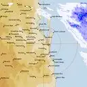 Live Brisbane Weather Radar - 128km - Rain Rate