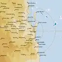 Live Brisbane Weather Radar - 128km - Rain Rate