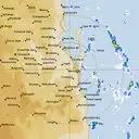 Live Brisbane Weather Radar - 128km - Rain Rate