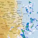 Live Brisbane Weather Radar - 128km - Rain Rate