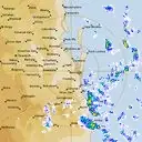 Live Brisbane Weather Radar - 128km - Rain Rate