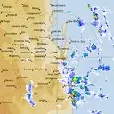 Live Brisbane Weather Radar - 128km - Rain Rate
