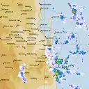 Live Brisbane Weather Radar - 128km - Rain Rate