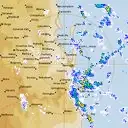 Live Brisbane Weather Radar - 128km - Rain Rate