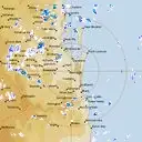 Live Brisbane Weather Radar - 128km - Rain Rate