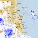 Live Brisbane Weather Radar - 128km - Rain Rate