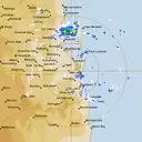 Live Brisbane Weather Radar - 128km - Rain Rate