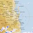 Live Brisbane Weather Radar - 128km - Rain Rate