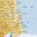 Live Brisbane Weather Radar - 128km - Rain Rate