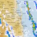 Live Brisbane Weather Radar - 128km - Rain Rate
