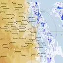 Live Brisbane Weather Radar - 128km - Rain Rate
