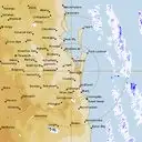 Live Brisbane Weather Radar - 128km - Rain Rate