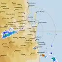 Live Brisbane Weather Radar - 128km - Rain Rate