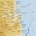 Live Brisbane Weather Radar - 128km - Rain Rate