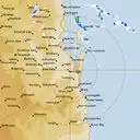 Live Brisbane Weather Radar - 128km - Rain Rate