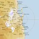 Live Brisbane Weather Radar - 128km - Rain Rate