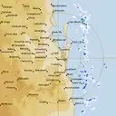 Live Brisbane Weather Radar - 128km - Rain Rate