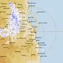 Live Brisbane Weather Radar - 128km - Rain Rate