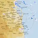 Live Brisbane Weather Radar - 128km - Rain Rate