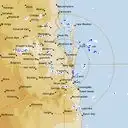 Live Brisbane Weather Radar - 128km - Rain Rate