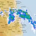 Live Brisbane Weather Radar - 128km - Rain Rate
