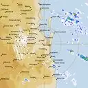 Live Brisbane Weather Radar - 128km - Rain Rate