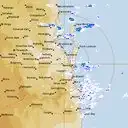 Live Brisbane Weather Radar - 128km - Rain Rate