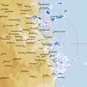 Live Brisbane Weather Radar - 128km - Rain Rate