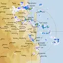 Live Brisbane Weather Radar - 128km - Rain Rate