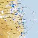 Live Brisbane Weather Radar - 128km - Rain Rate