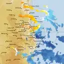 Live Brisbane Weather Radar - 128km - Doppler Wind