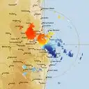 Live Brisbane Weather Radar - 128km - Doppler Wind