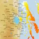 Live Brisbane Weather Radar - 128km - Doppler Wind