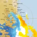 Live Brisbane Weather Radar - 128km - Doppler Wind