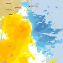 Live Brisbane Weather Radar - 128km - Doppler Wind