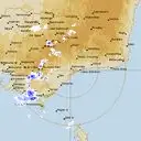 Live Bairnsdale Weather Radar - 256km - Rain Rate