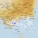 Live Bairnsdale Weather Radar - 256km - Rain Rate