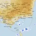 Live Bairnsdale Weather Radar - 256km - Rain Rate