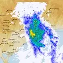 Live Bairnsdale Weather Radar - 128km - Rain Rate
