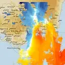Live Bairnsdale Weather Radar - 128km - Doppler Wind