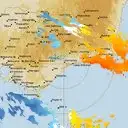 Live Bairnsdale Weather Radar - 128km - Doppler Wind