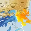 Live Bairnsdale Weather Radar - 128km - Doppler Wind