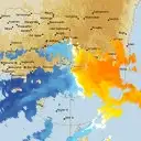 Live Bairnsdale Weather Radar - 128km - Doppler Wind
