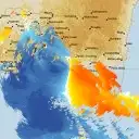 Live Bairnsdale Weather Radar - 128km - Doppler Wind