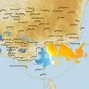 Live Bairnsdale Weather Radar - 128km - Doppler Wind