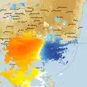 Live Bairnsdale Weather Radar - 128km - Doppler Wind